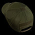 The Condor Tactical Mesh Cap - Kryptek Mandrake is an olive green baseball hat featuring mesh back panels, two rectangular velcro patches, and an adjustable strap.